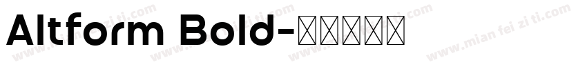 Altform Bold字体转换